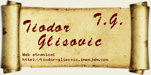 Tiodor Glišović vizit kartica